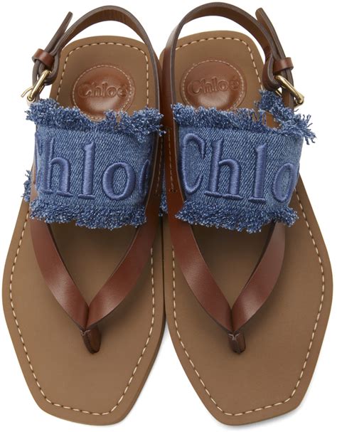 chloe sandalet|chloe denim sandals.